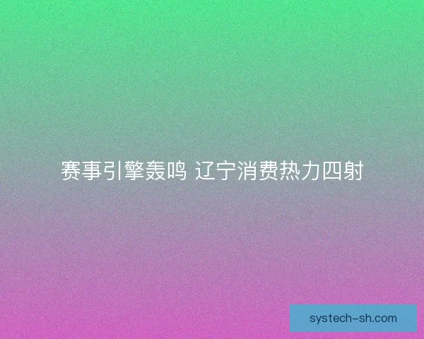 赛事引擎轰鸣 辽宁消费热力四射